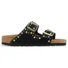 Sandales Birkenstock Arizona Rivet étroites noir pur femme - 39