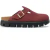 Sandales en cuir suédé épais Birkenstock Boston Rouge 36 Étroit 103040...