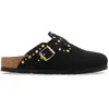 Sabots Birkenstock Boston Rivet Suede étroit noir femme - 36