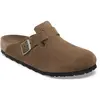 Sandales en cuir suédé Birkenstock Boston Marron 41 Étroit 1030861