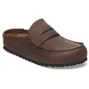 Mules mocassins Naples en cuir  Birkenstock