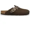 Birkenstock pour femme. 1031716 Sabots en cuir Boston tressé marron fo...