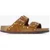 Sandales Birkenstock Arizona Rivet étroites marron chaud femme - 39