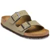 Birkenstock - Arizona LEVE - Sandales Faded Khaki / Dark Brown - 45 - ...