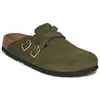 Sabots cuir femme Birkenstock Blair Suede Vert 36 Étroit 1033158