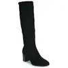 Botte pour Femme - CAPRICE - Noir - Textile Stretch