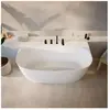 rivea Maila Baignoire semi-îlot L : 158 l : 86 H : 58 cm, BR0617WH,