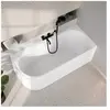 evineo ineo3 Baignoire d’angle avec trop-plein à fente, L : 170 l : 75 H : 60 cm, angle droit de la pièce, BE4083WM,