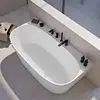 neoro n50 Baignoire semi-îlot L: 160 l: 84,5 H: 60 cm, surface facile ...