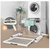 ML-DESIGN Cadre intermédiaire universel pour lave-linge avec porte-serviettes coulissante