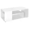 ML-Design Table Basse de Salon Blanc 110x50x41 cm, MDF, Table Spacieus...