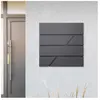 ML-DESIGN Ecd Germany Boîte aux Lettres avec Compartiment à Journaux 37x11x37 cm en Acier Inoxydable Anthracite avec 2 clés Incluses, Boîte aux Lettres Murale,