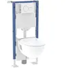 Bâti-pack wc suspendu Duofix avec réservoir Sigma 12cm + plaque Sigma2...