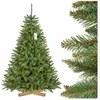 FAIRYTREES Sapin de Noël Artificiel, Épicéa Naturel, Tronc Vert, Socle...