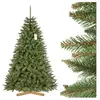 FAIRYTREES Sapin de Noël Artificiel, Épicéa Naturel, Tronc Vert, Socle...