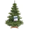 FAIRYTREES Sapin de Noël Artificiel, Sapin Nordmann, Tronc Vert, Socle...