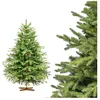 Fairytrees - Sapin de Noël Artificiel 220 cm Arbre de Noël avec support en Bois Sapin des Alpes éléments moulés par Injection