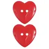 Carte de 2 boutons coeurs   22 x 22 mm   Rico Design(...) - Rouge