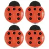 Carte de 4 boutons coccinelle   13 x 15 mm   Rico Design(...) - Rouge
