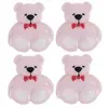 Cartes de 4 boutons nounours 16 x 18 mm -(...) - Lilas clair