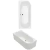 Villeroy & Boch Oberon 2.1 Baignoire d angle, avec tablier, UBQ180OBN9...