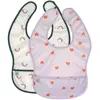 Lässig Lot de 2 bavoirs Happy Rascals Coeur lavande