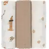 LÄSSIG Langes bébé L Little Mateys bleu royal 85x85 cm lot de 3