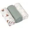Lot de 3 langes mousseline GOTS Tiny Team Chien (60x60 cm)