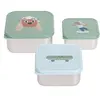 Lot De 3 Boites Gigognes En Inox Tiny Team Dog Vert