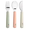 Lot de 3 couverts en silicone Happy Fruits LÄSSIG blush