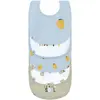 Lot de 5 bavoirs coton (bio) Happy Fruits Citron, Bleu Kaki clair LÄSSIG