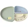 LÄSSIG Assiette compartimentée en silicone, Happy Fruits Lemon