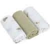 Lange mousseline 3 pcs Happy Fruits VERT Lässig