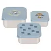 Lot de 3 petites boîtes à goûter inox Pattern Part