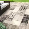 Tapis d'extérieur Pour terrasse et balcon Coton Gris 200 x 290 cm