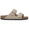 Sandales Birkenstock Arizona Suede Leather Narrow beige marron - 40