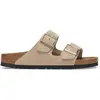 Sandales Birkenstock Arizona Suede Leather Narrow beige marron - 38