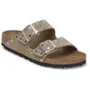 Birkenstock Arizona (Rivet) - Sandalo da Donna in Pelle Con doppia Fascia 41/Taupe-N