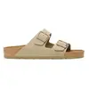 Birkenstock Arizona Birko-Flor - Sandales Faded Khaki 47 - Étroit