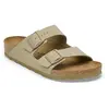 Birkenstock Arizona Birko-Flor - Sandales Faded Khaki 42 - Étroit