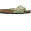 Sandales femme Birkenstock Madrid Big Buckle Natural Leather Patent Ve...