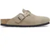 Chaussure Birkenstock Modèle Boston Braided Suede Leat - Coleur Beige