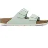 Claquettes femme Birkenstock Arizona Rivet Logo Vert 42 Étroit 1026750