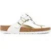 Sandales Gizeh Flower Embellishment Cuir Naturel BIRKENSTOCK Blanc 36
