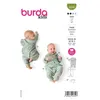 Patron Burda 9258 - Grenouillère et foulard bébé de 56 à 98 cm(...) -