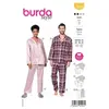 Burda Patron 5956 - Pyjama UNISEX classique et confortable pour elle e...