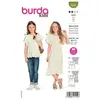 Burda Patron 9244 - Robe et Blouse avec décolleté décorées de ruchés d...