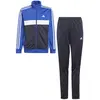 Survêtement 3 bandes Adidas enfant - noir et bleu - ADIDAS