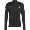 T-shirt adidas Own The Run Half Zip manche longue noir blanc - XL