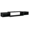 Vicco meuble tv, béton noir, 139.7x20.3cm avec des étagères ouvertes
